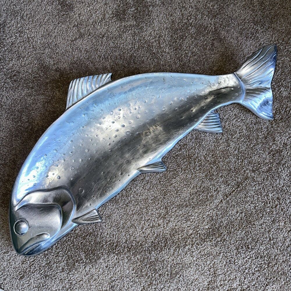Vintage Wilton Armetale Bruce Fox Design 22 1/2" Salmon Trout Serving Platter